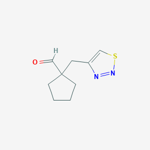 1-(1,2,3-Thiadiazol-4-ylmethyl)cyclopentane-1-carbaldehyde