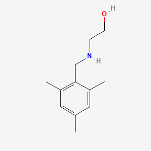 molecular formula C12H19NO B13290575 2-{[(2,4,6-Trimethylphenyl)methyl]amino}ethan-1-ol 