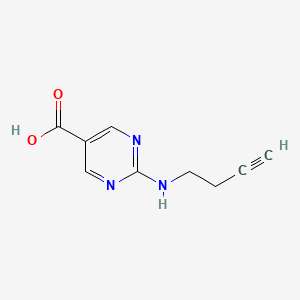 2-[(But-3-yn-1-yl)amino]pyrimidine-5-carboxylic acid