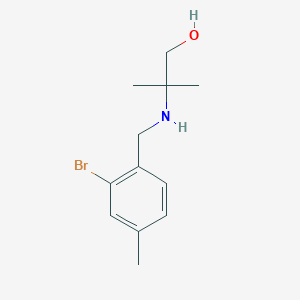 2-{[(2-Bromo-4-methylphenyl)methyl]amino}-2-methylpropan-1-ol