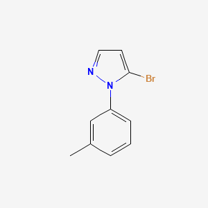 molecular formula C10H9BrN2 B13290652 5-Bromo-1-(3-methylphenyl)-1H-pyrazole 