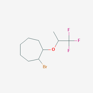 1-Bromo-2-[(1,1,1-trifluoropropan-2-YL)oxy]cycloheptane