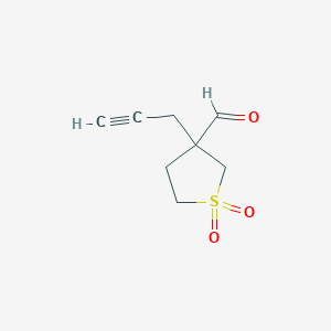 1,1-Dioxo-3-(prop-2-yn-1-yl)-1lambda6-thiolane-3-carbaldehyde