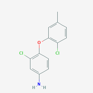 molecular formula C13H11Cl2NO B1329075 3-氯-4-(2-氯-5-甲基苯氧基)苯胺 CAS No. 946662-58-4