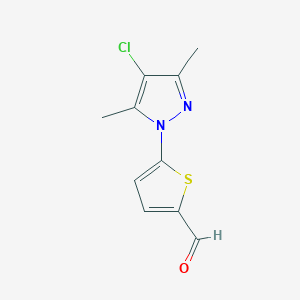 5-(4-Chloro-3,5-dimethyl-1H-pyrazol-1-YL)thiophene-2-carbaldehyde