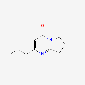 7-Methyl-2-propyl-4H,6H,7H,8H-pyrrolo[1,2-a]pyrimidin-4-one