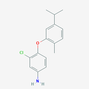 molecular formula C16H18ClNO B1329079 3-Chloro-4-(5-isopropyl-2-methylphenoxy)aniline CAS No. 946729-73-3