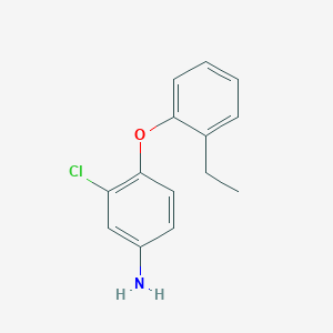 molecular formula C14H14ClNO B1329081 3-氯-4-(2-乙基苯氧基)苯胺 CAS No. 946775-36-6