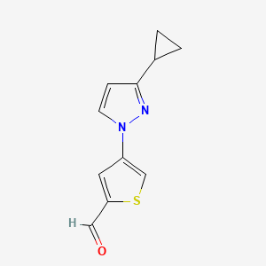 4-(3-Cyclopropyl-1H-pyrazol-1-YL)thiophene-2-carbaldehyde