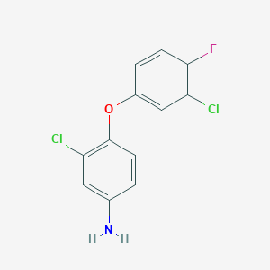 molecular formula C12H8Cl2FNO B1329082 3-氯-4-(3-氯-4-氟苯氧基)苯胺 CAS No. 946697-16-1