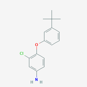 molecular formula C16H18ClNO B1329083 4-[3-(Tert-butyl)phenoxy]-3-chlorophenylamine CAS No. 940307-29-9