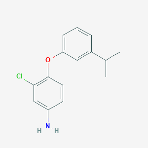 molecular formula C15H16ClNO B1329084 3-Chloro-4-(3-isopropylphenoxy)aniline CAS No. 946662-62-0