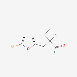 1-[(5-Bromofuran-2-yl)methyl]cyclobutane-1-carbaldehyde