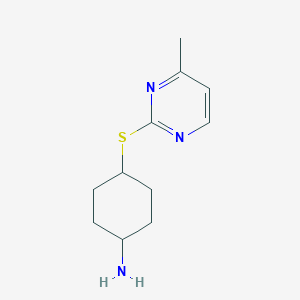 4-[(4-Methylpyrimidin-2-YL)sulfanyl]cyclohexan-1-amine