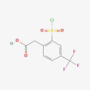 2-[2-(Chlorosulfonyl)-4-(trifluoromethyl)phenyl]acetic acid