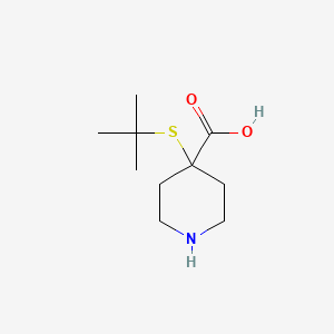 4-(Tert-butylsulfanyl)piperidine-4-carboxylic acid