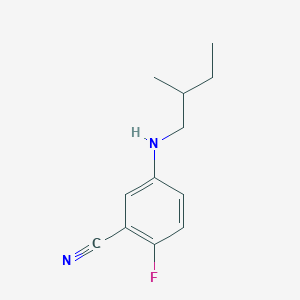 2-Fluoro-5-[(2-methylbutyl)amino]benzonitrile