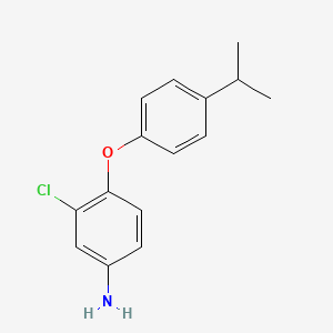 molecular formula C15H16ClNO B1329089 3-Chloro-4-(4-isopropylphenoxy)aniline CAS No. 84859-93-8