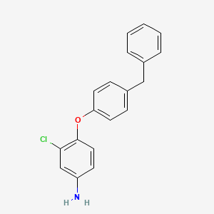 molecular formula C19H16ClNO B1329090 4-(4-苄基苯氧基)-3-氯苯胺 CAS No. 84866-01-3