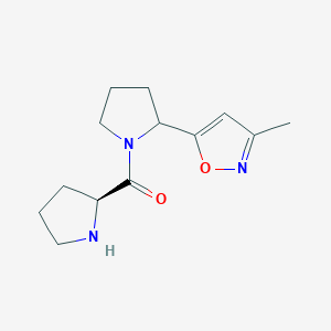 3-Methyl-5-{1-[(2S)-pyrrolidine-2-carbonyl]pyrrolidin-2-YL}-1,2-oxazole