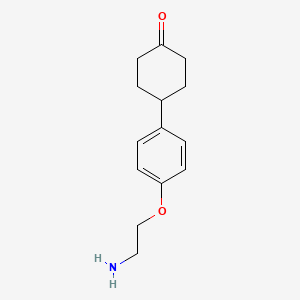 4-[4-(2-Aminoethoxy)phenyl]cyclohexan-1-one