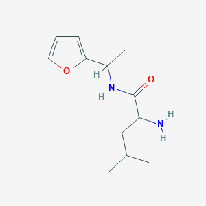 2-amino-N-[1-(furan-2-yl)ethyl]-4-methylpentanamide