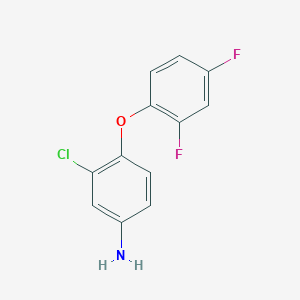 molecular formula C12H8ClF2NO B1329092 3-氯-4-(2,4-二氟苯氧基)苯胺 CAS No. 946662-64-2