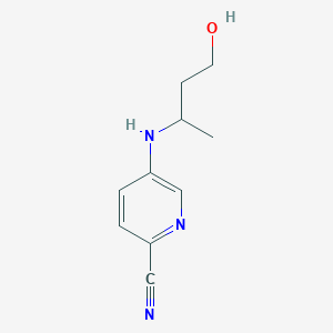 5-[(4-Hydroxybutan-2-yl)amino]pyridine-2-carbonitrile