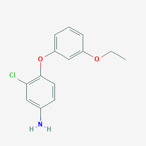 molecular formula C14H14ClNO2 B1329094 3-氯-4-(3-乙氧基苯氧基)苯胺 CAS No. 946697-24-1