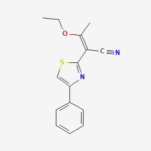 (Z)-3-ethoxy-2-(4-phenyl-1,3-thiazol-2-yl)but-2-enenitrile