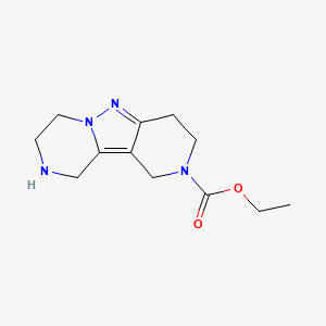 Ethyl 4,7,8,12-tetraazatricyclo[7.4.0.0,2,7]trideca-1,8-diene-12-carboxylate