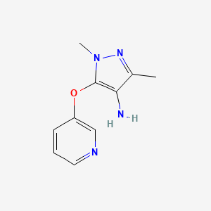 1,3-Dimethyl-5-(pyridin-3-yloxy)-1h-pyrazol-4-amine