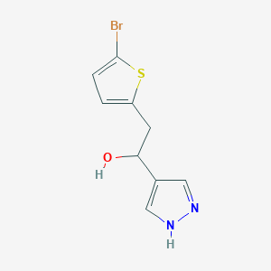 2-(5-Bromothiophen-2-yl)-1-(1H-pyrazol-4-yl)ethan-1-ol