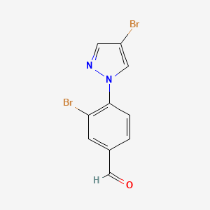 3-Bromo-4-(4-bromo-1H-pyrazol-1-yl)benzaldehyde