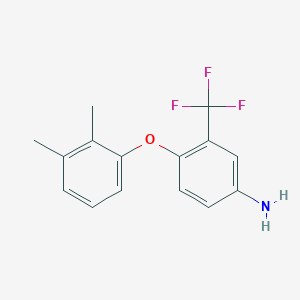 molecular formula C15H14F3NO B1329108 4-(2,3-二甲基苯氧基)-3-(三氟甲基)苯胺 CAS No. 946697-55-8
