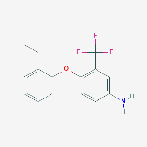 molecular formula C15H14F3NO B1329111 4-(2-乙基苯氧基)-3-(三氟甲基)苯胺 CAS No. 946740-66-5