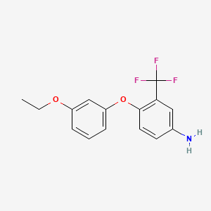 molecular formula C15H14F3NO2 B1329124 4-(3-乙氧基苯氧基)-3-(三氟甲基)苯胺 CAS No. 946784-28-7