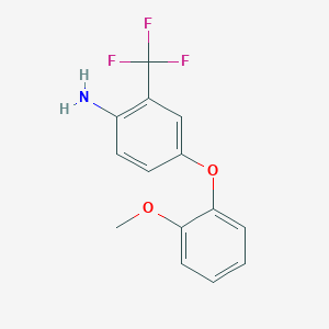 molecular formula C14H12F3NO2 B1329136 4-(2-甲氧基苯氧基)-2-(三氟甲基)苯胺 CAS No. 946741-20-4