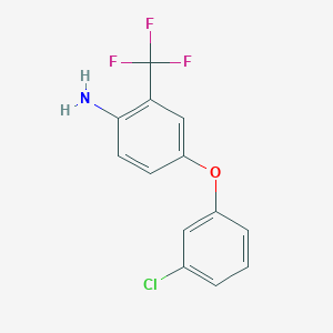 molecular formula C13H9ClF3NO B1329146 4-(3-氯苯氧基)-2-(三氟甲基)苯胺 CAS No. 946784-60-7