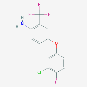 molecular formula C13H8ClF4NO B1329147 4-(3-氯-4-氟苯氧基)-2-(三氟甲基)-苯胺 CAS No. 946741-29-3