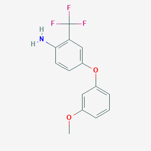 molecular formula C14H12F3NO2 B1329149 4-(3-甲氧基苯氧基)-2-(三氟甲基)苯胺 CAS No. 946784-63-0