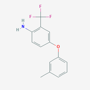 molecular formula C14H12F3NO B1329150 4-(3-Methylphenoxy)-2-(trifluoromethyl)aniline CAS No. 946784-66-3