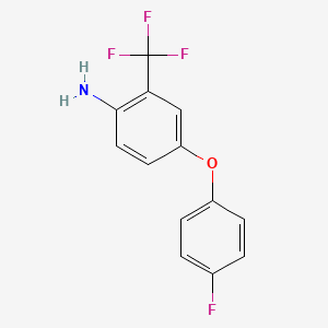 B1329154 4-(4-Fluorophenoxy)-2-(trifluoromethyl)aniline CAS No. 946784-69-6