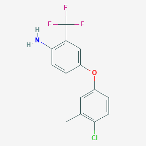 B1329155 4-(4-Chloro-3-methylphenoxy)-2-(trifluoromethyl)-phenylamine CAS No. 946741-39-5