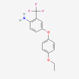 molecular formula C15H14F3NO2 B1329158 4-(4-乙氧基苯氧基)-2-(三氟甲基)苯胺 CAS No. 946784-72-1
