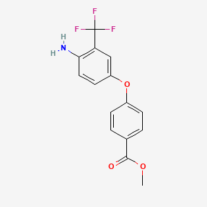 molecular formula C15H12F3NO3 B1329160 4-[4-氨基-3-(三氟甲基)苯氧基]-苯甲酸甲酯 CAS No. 946741-43-1