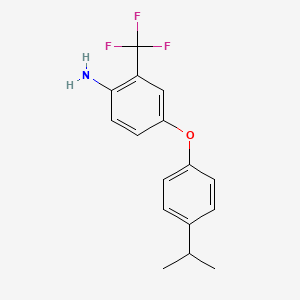 molecular formula C16H16F3NO B1329163 4-(4-异丙基苯氧基)-2-(三氟甲基)苯胺 CAS No. 946784-75-4