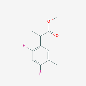 molecular formula C11H12F2O2 B13291728 Methyl 2-(2,4-difluoro-5-methylphenyl)propanoate 