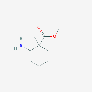 molecular formula C10H19NO2 B13291901 Ethyl 2-amino-1-methylcyclohexane-1-carboxylate 