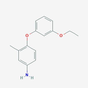 molecular formula C15H17NO2 B1329208 4-(3-乙氧基苯氧基)-3-甲基苯胺 CAS No. 946698-89-1